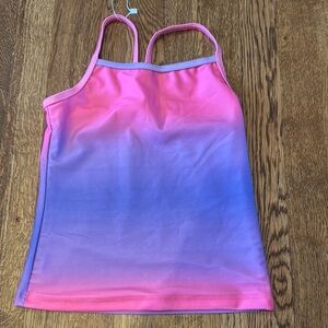 NWT Girl’s Pink and Purple Swim Top Size Small